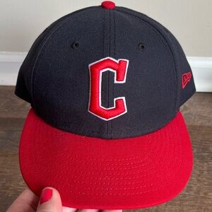 New Era Men's Cleveland Guardians Official On-Field Cap Red & Blue Size 7 5/8